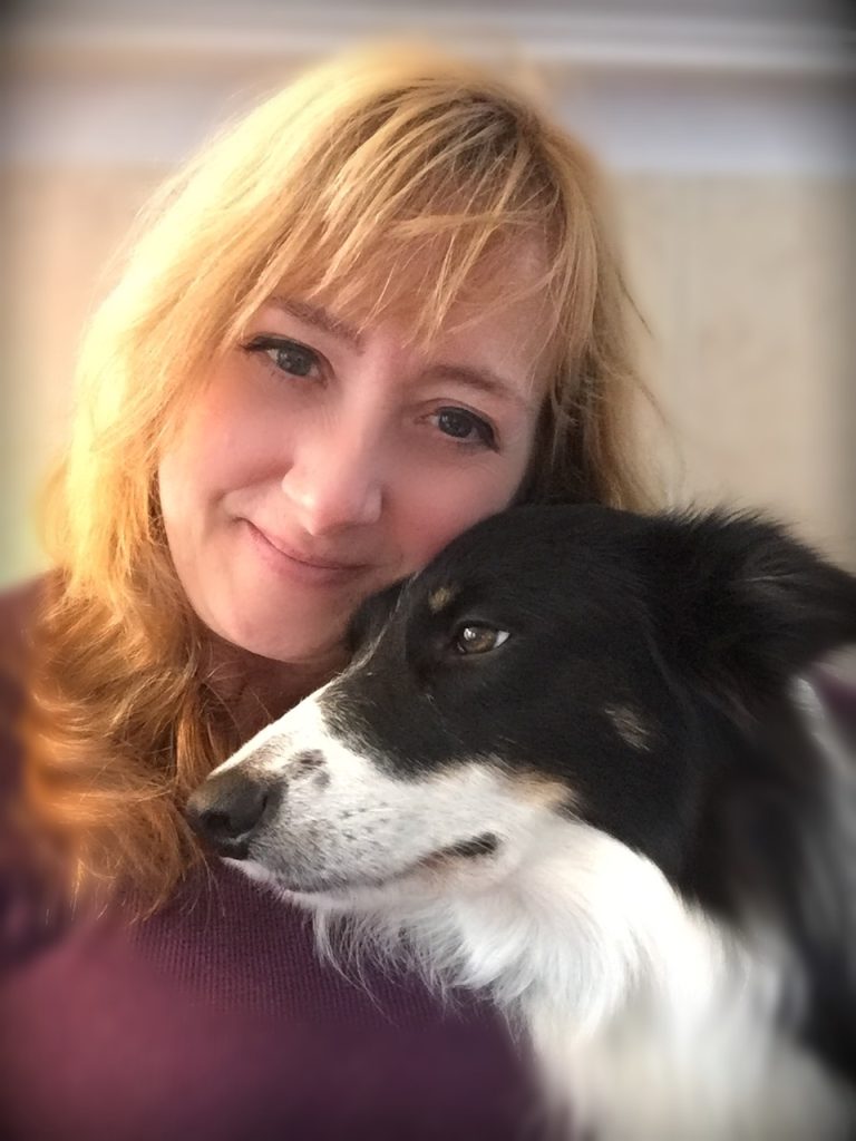Emily with her dog, Flynn