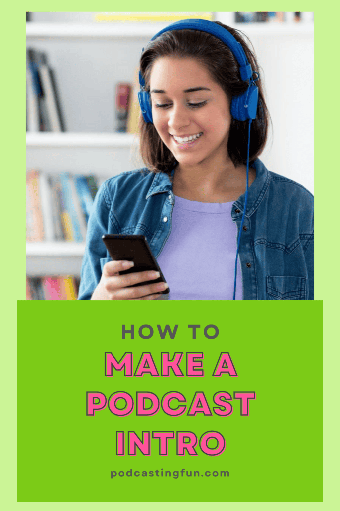Woman listening to podcast